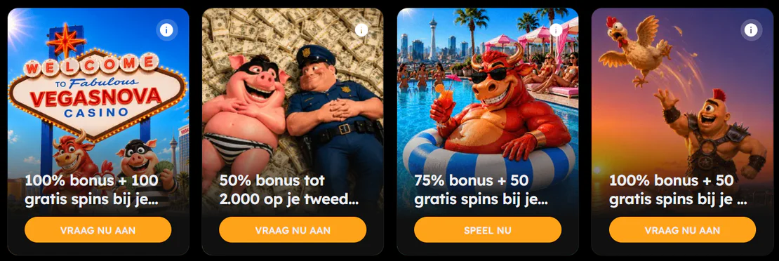 Bonussen bij VegasNova